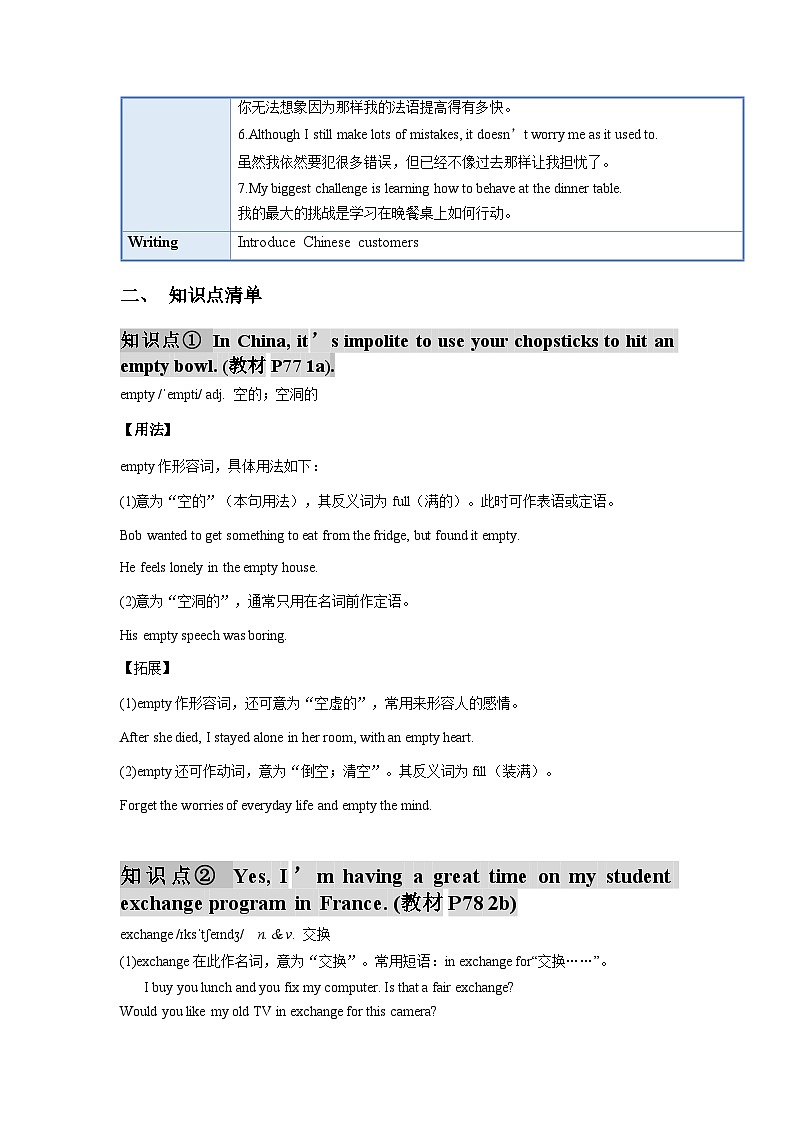 Unit 10 (单元知识清单) -2023-2024学年九年级英语全册同步精品课件+导学案+分层作业(人教新目标Go for it)02