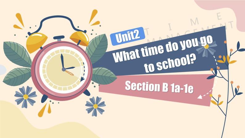 人教版初中英语七年级下册Unit2 What time do you go to school? SectionB 1a-1c 听说课件01