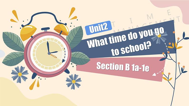 人教版初中英语七年级下册Unit2 What time do you go to school? SectionB 1a-1c 听说课件01