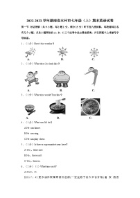 湖南省永州市2022-2023学年七年级上学期期末英语试卷