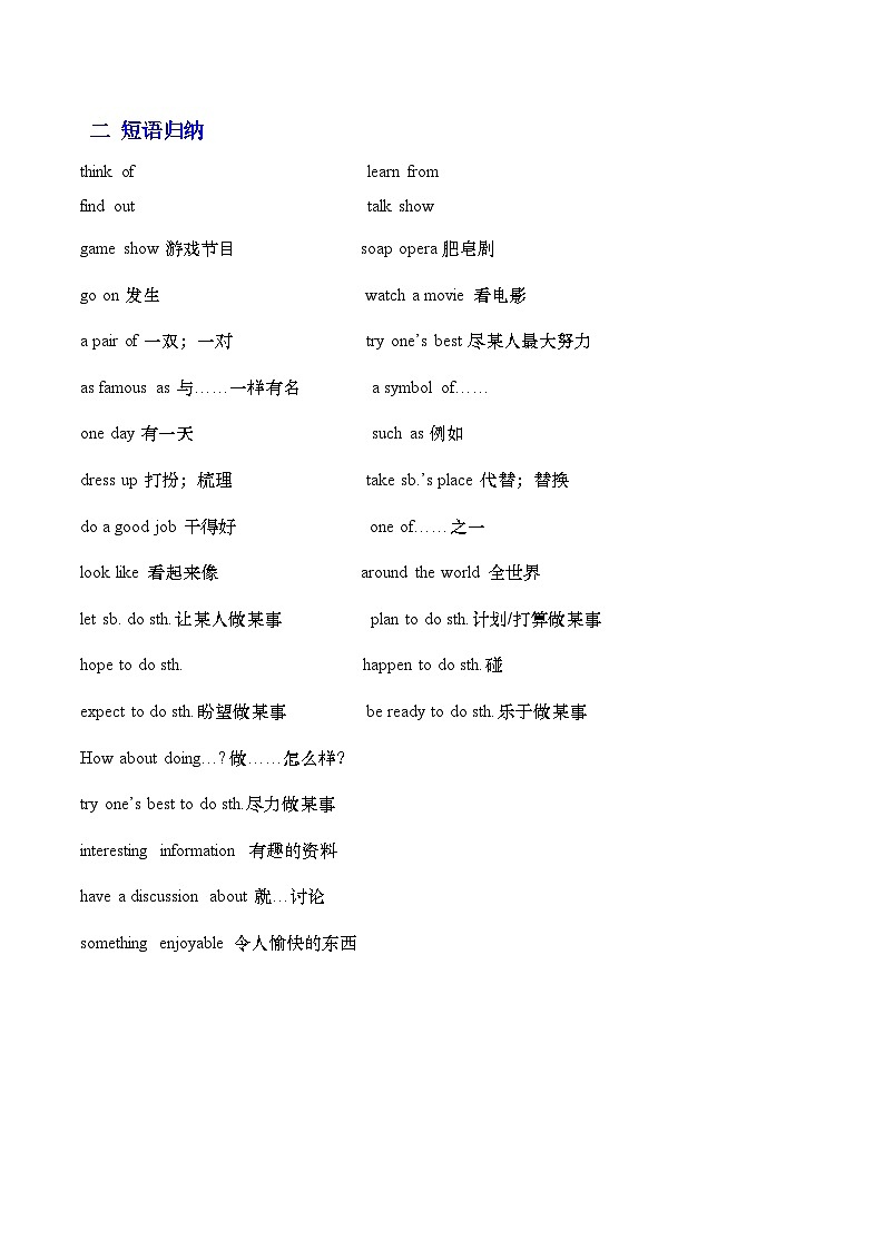 Unit 5知识清单人教版八年级英语上册第2页