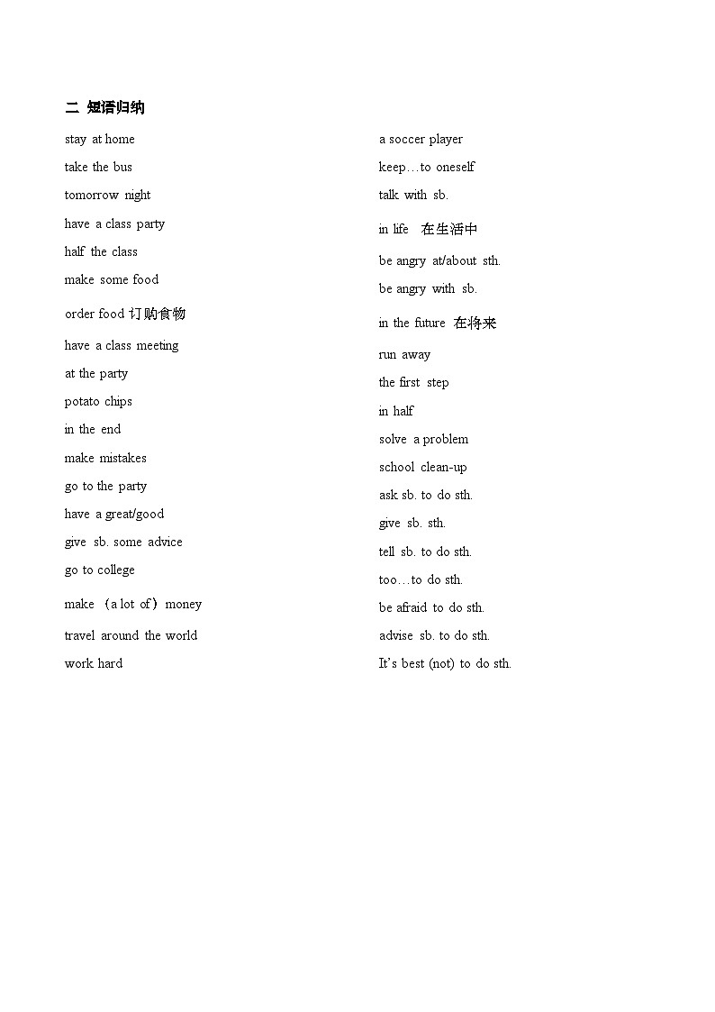 Unit10知识清单人教版八年级英语上册第2页