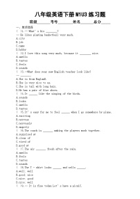 初中英语外研版 (新标准)八年级下册Unit 3  Language in use同步训练题