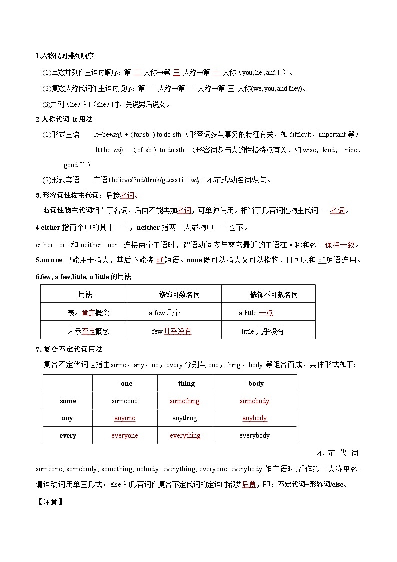 【寒假提升】（人教版 ）初中英语 2024年 九年级上册 寒假培优训练 01 名词、代词、冠词、介词练习（解析版）第2页