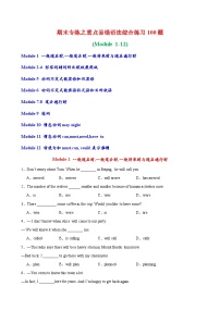 期末必考重点易错语法综合练习100题(Module+1-12)-2023-2024学年八年级英语上册单元语法精讲精练（外研版）