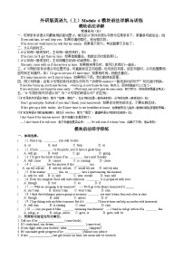 Module 6 Problems 外研版英语九（上）模块语法详解学案（含答案）