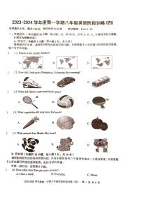 广东省 廉江市良垌三中 2023-2024学年度第一学期八年级英语第4次月考试题（PDF版，有答案）