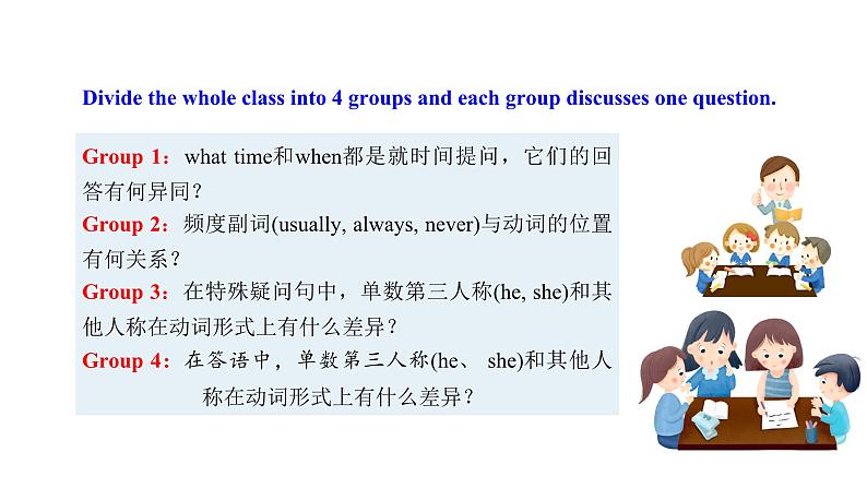 【公开课】人教新目标英语七下Unit2 What time do you go to school 第二课时（Section A Grmmar Focus-3c）课件+教案08