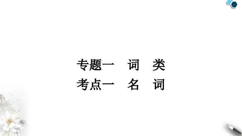 中考英语复习专题一词类考点一名词教学课件01