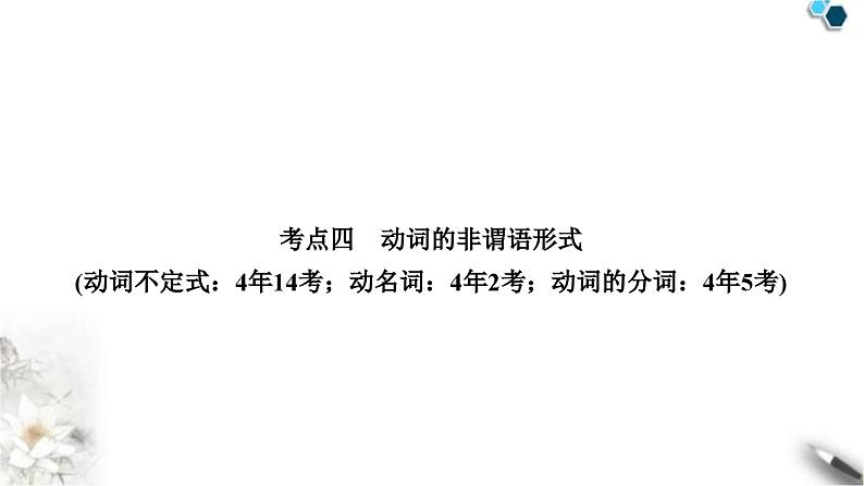 中考英语复习专题三句法考点四动词的非谓语形式教学课件第1页