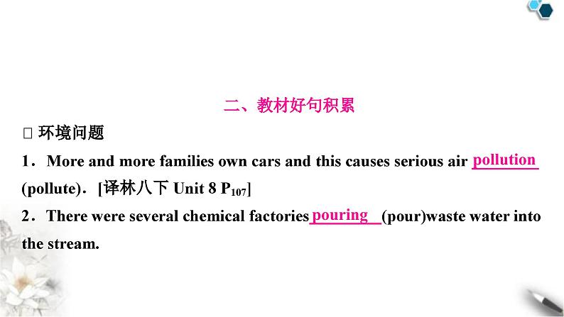 中考英语复习专题四书面表达话题写作指导(八)——环境保护教学课件04