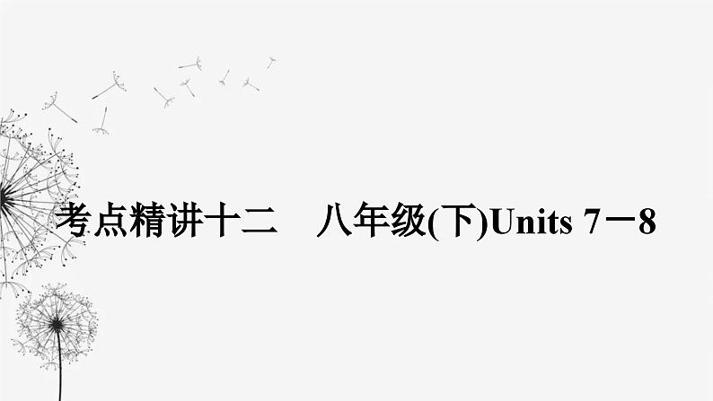 译林版中考英语复习考点精讲十二八年级(下) Units 7－8课件02