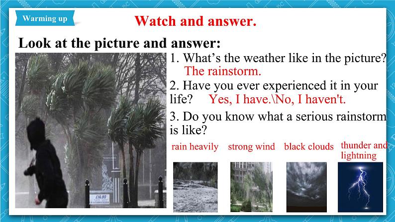 人教新目标版英语八年级下册Unit 5 《What were you doing when the rainsrorm came 》 Section A 3a-3c 课件+音视频+语言点精讲精练(含答案)04