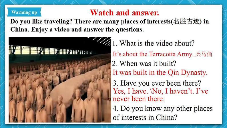 人教新目标版英语八年级下册Unit9《 Have you ever been to a museum》 Section B 1a-1d 课件+音视频+语言点精讲精练(含答案)03