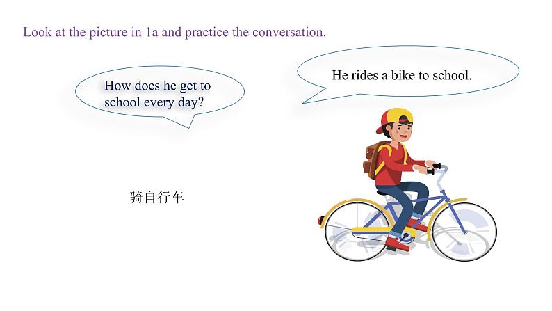 人教新目标英语七下Unit3 How do you get to school 第一课时 Section A (1a -2e)第8页