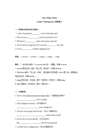 英语八年级下册Lesson 7 Planting Trees课时作业