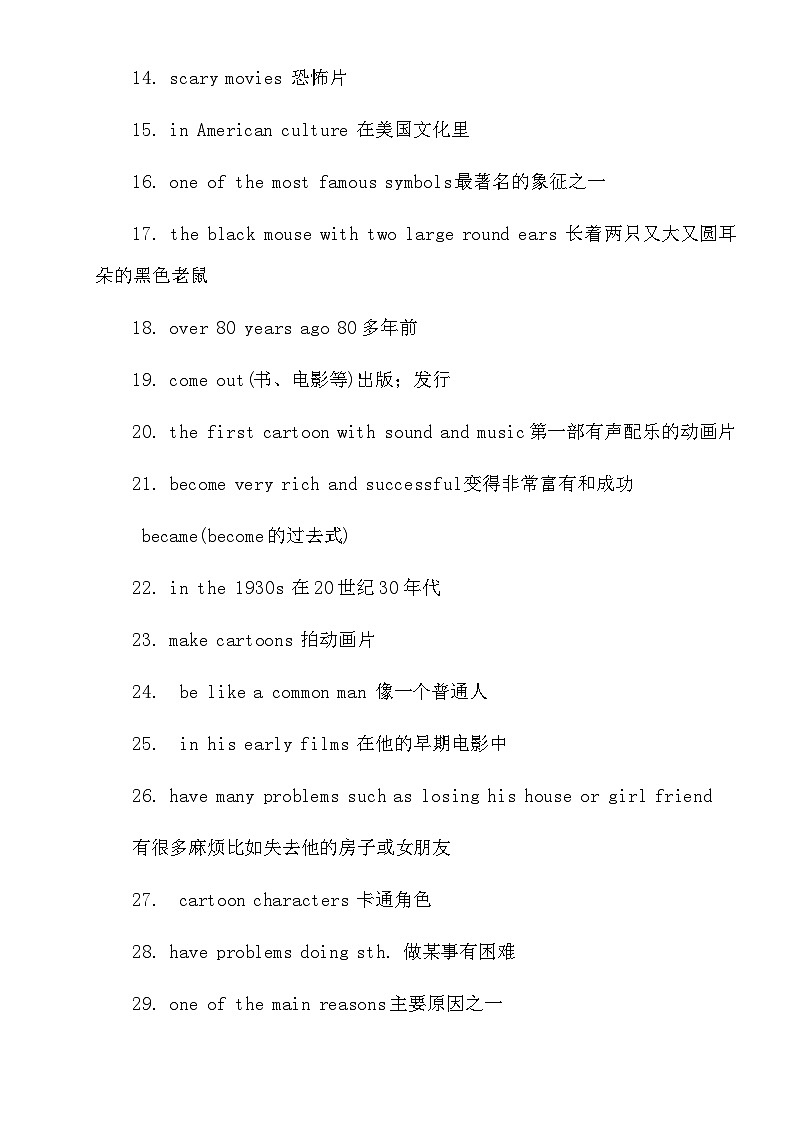 【精品同步练习】八年级英语上册（人教版）Unit 5英语知识点梳理试卷02