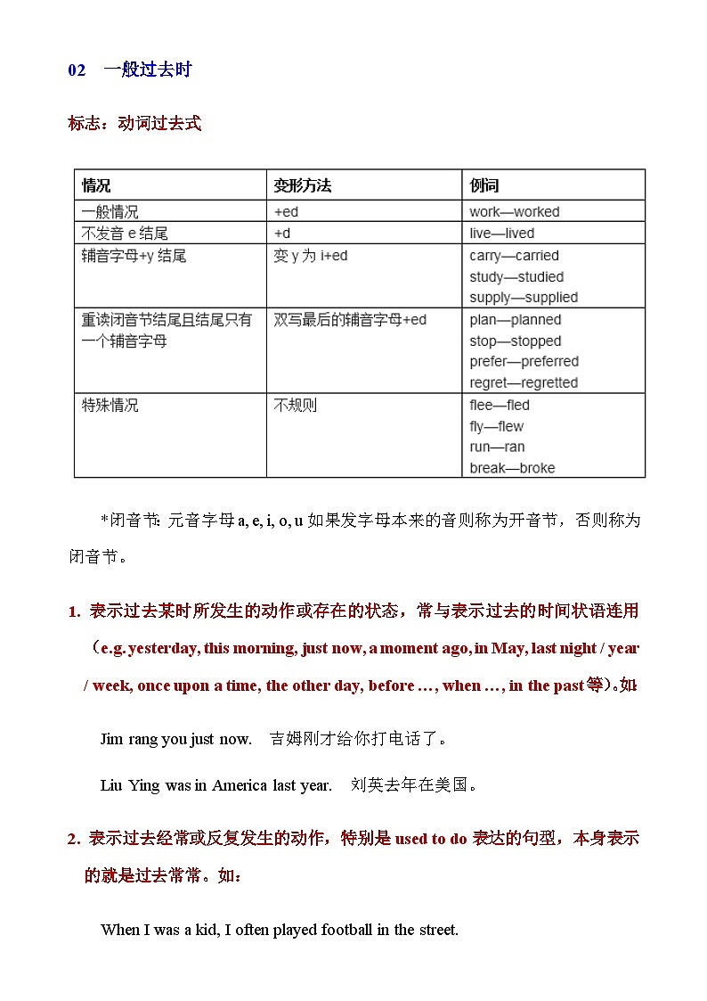 中考英语复习专题精讲学案_初中英语八大时态结构+用法详解第3页