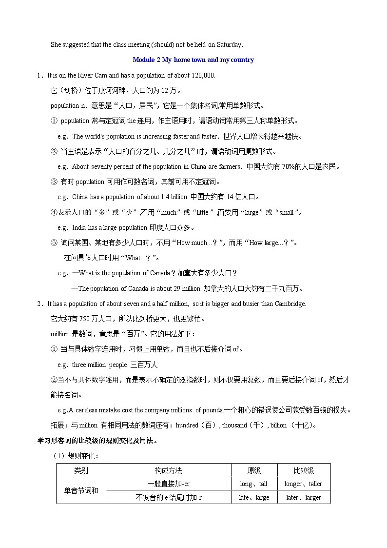 【精品同步练习】外研社英语八年级八上英语知识点归纳总结第2页