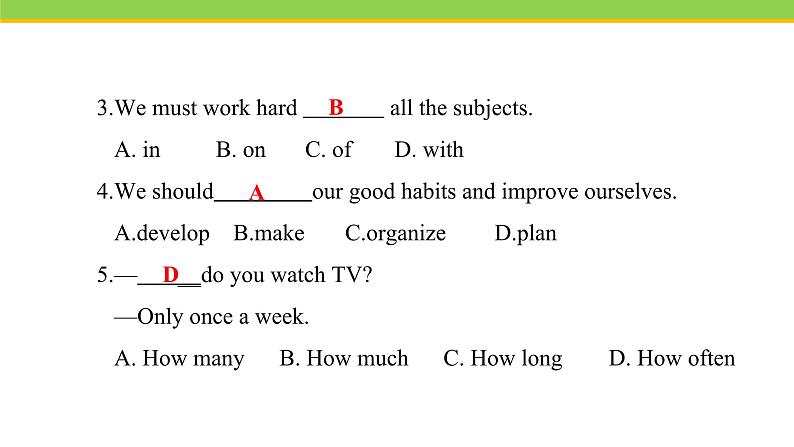 Unit 7 Lesson 42 Know Yourself 课件 冀教版英语七年级下册第5页