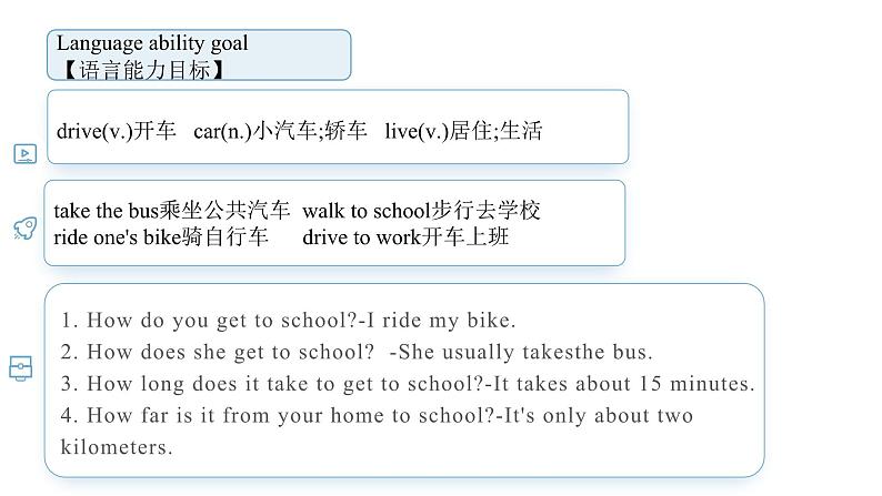 【公开课】人教新目标英语七下Unit 3 How do you get to school 第二课时 （SectionA Grammar Focus -3c）课件+教案+素材包03