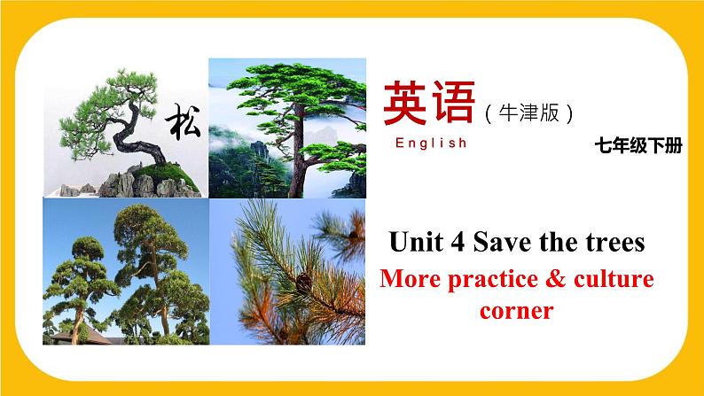 4.5 More practice【课件】牛津版本 初中英语七年级下册Unit4 Save the trees第1页