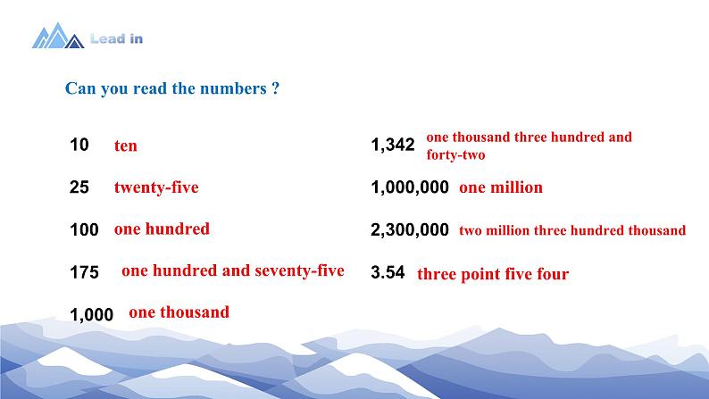 【核心素养目标】人教版初中英语八年级下册 Unit7 What's the highest mountain in the world  Section A 1a-1c教案+课件08