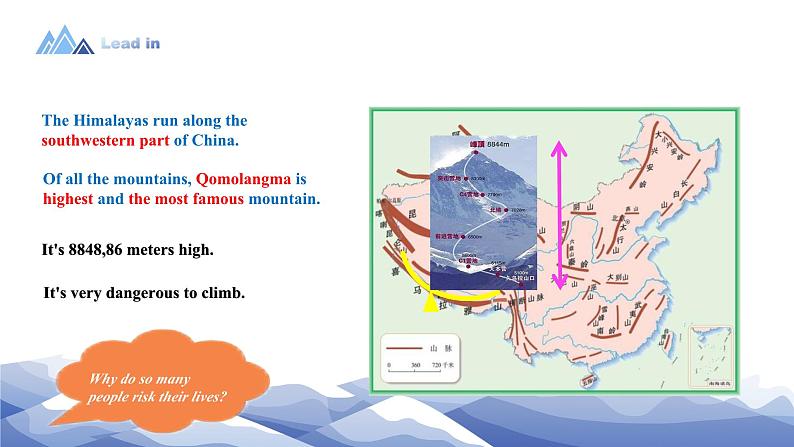 【核心素养目标】人教版初中英语八年级下册 Unit7 What's the highest mountain in the world  Section A 3a-3c教案+课件05