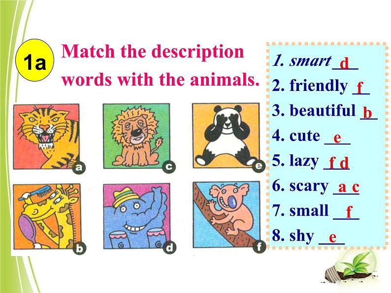 Unit 5 Why do you like pandas Section A 1a-2c 教学设计 初中英语人教新目标七上课件PPT03