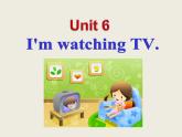 人教版七年级英语下Unit 6  I´m watching TV Section A(1a-1c)课件