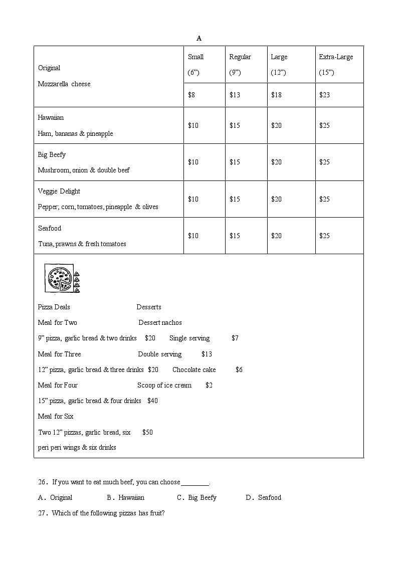 人教版七年级英语上册单元重难点易错题精练 第二次月考03
