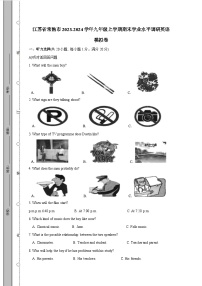 江苏省常熟市2023-2024学年九年级上学期期末学业水平调研英语模拟卷（含答案）