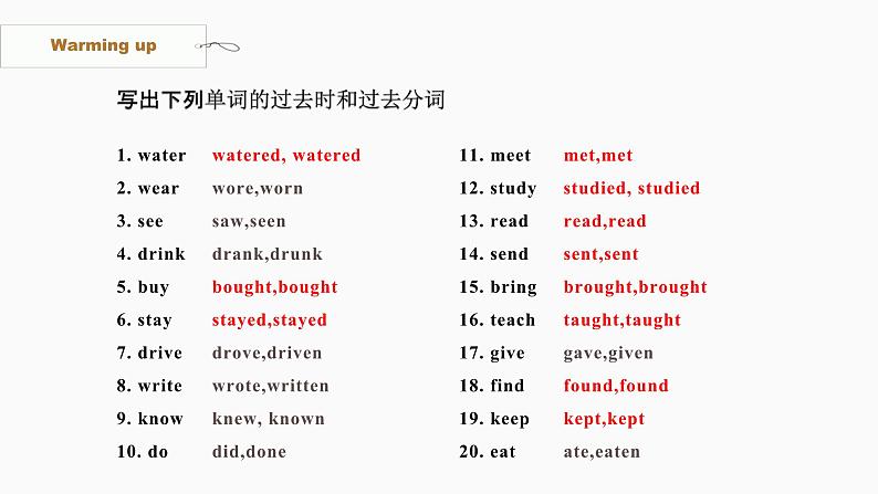 【核心素养目标】人教版初中英语八年级下册 Unit8 Have you read Treasure Island yet  Section A Grammar Focus-4c教案+课件04