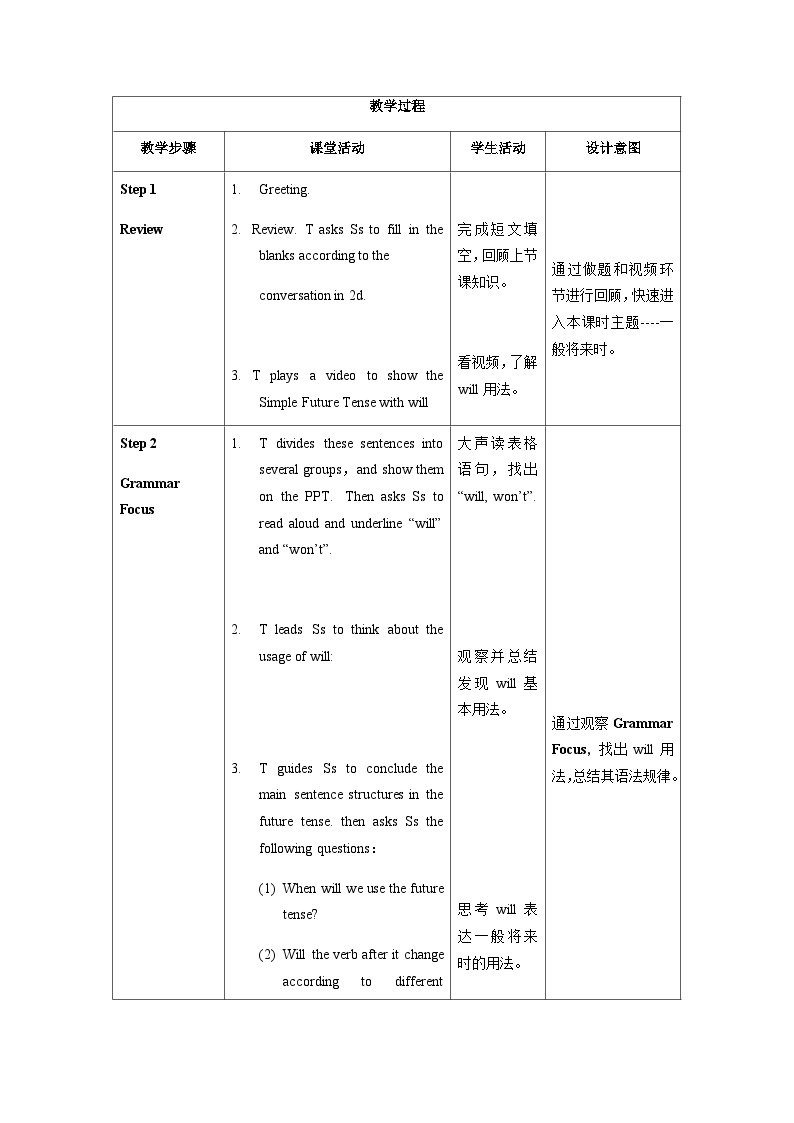 Unit 7 第2课时 Section A (Grammar Focus -3c)(教学设计)-八年级英语上册同步备课系列（人教新目标Go For It!）02