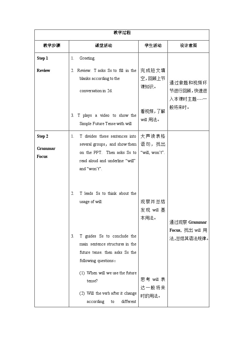 Unit 7 第2课时 Section A (Grammar Focus -3c)(教学设计)-八年级英语上册同步备课系列（人教新目标Go For It!）02