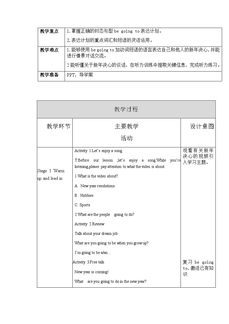 Unit 6 I’m going to study computer science Section B 1a-1e 教学设计 人教版八年级英语上册02