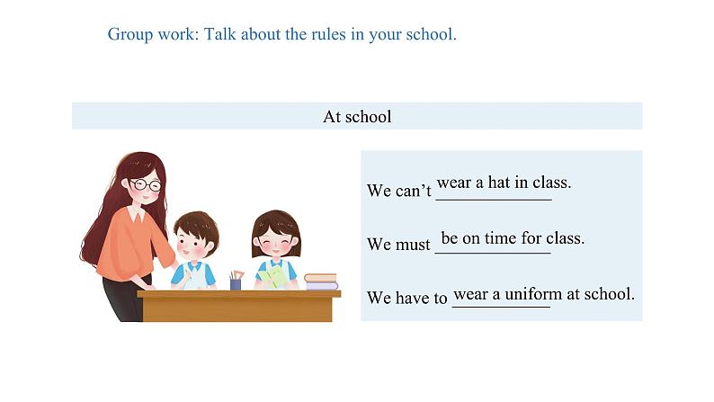 人教新目标英语七下Unit4 Don't eat in class. 第五课时 Section B (3a -Self Check)第7页