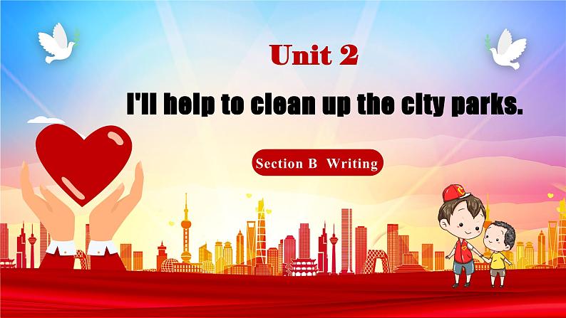 人教版初中英语八下Unit2《I will help to clean up the city parks.》SectionB(3a-Self Check) 写作课件+素材01