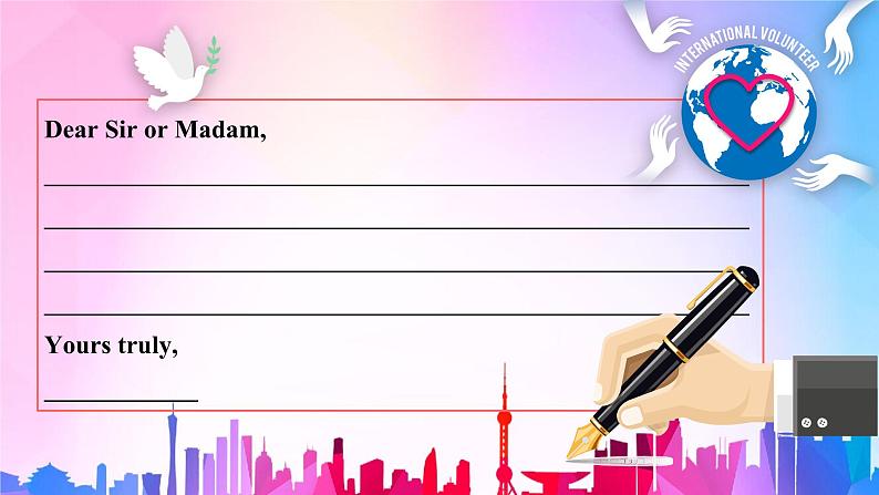 人教版初中英语八下Unit2《I will help to clean up the city parks.》SectionB(3a-Self Check) 写作课件+素材08