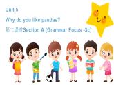 【公开课】人教新目标英语七下Unit5Why do you like pandas 第二课时 Section A (Grammar Focus -3c)课件+教案+素材包