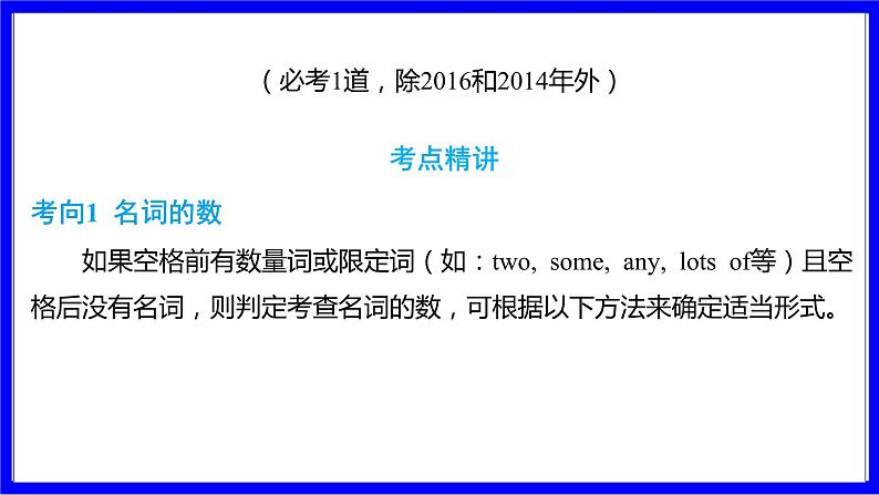 冀教版英语中考复习考点研究 第二部分 语法专题精讲练 专题一 名词（必考） 命题点2 名词的数与词性转化 PPT课件02