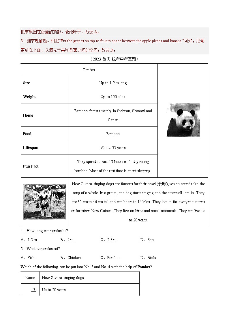 专题05 阅读理解之应用文-5年（2019-2023）中考1年模拟英语分项汇编（重庆专用）（解析版）第2页