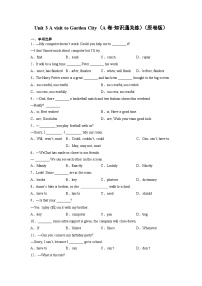 英语七年级下册（新版）Unit 3 A visit to Garden City单元测试练习题