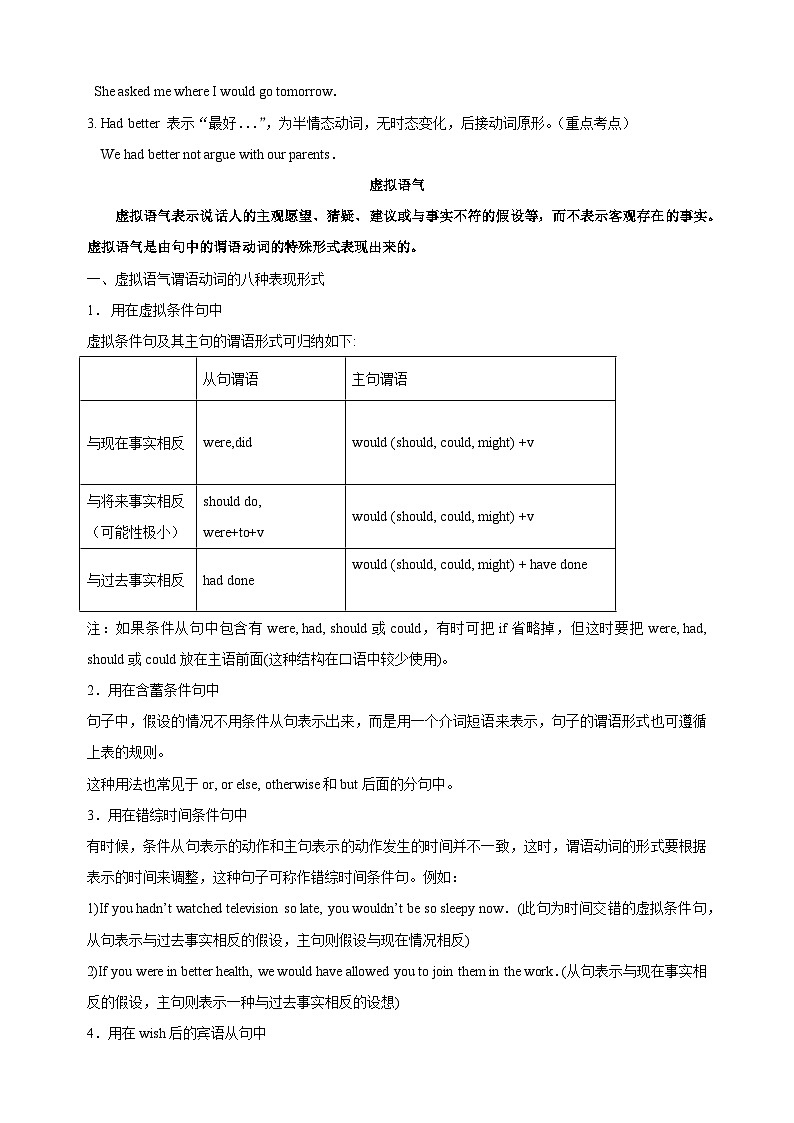 突破08 情态动词与虚拟语气-2024年中考英语一轮复习语法知识专项突破及练习（通用版）第3页