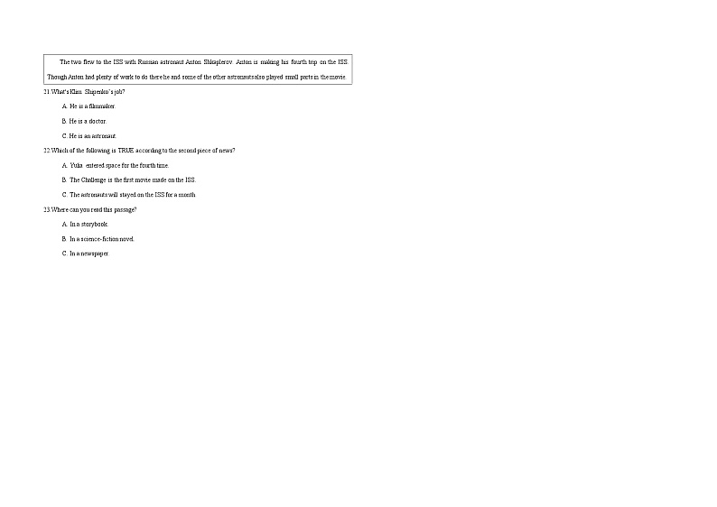 【开学摸底考】八年级英语（湖南长沙，含听力MP3）-2023-2024学年初中下学期开学摸底考试卷.zip03