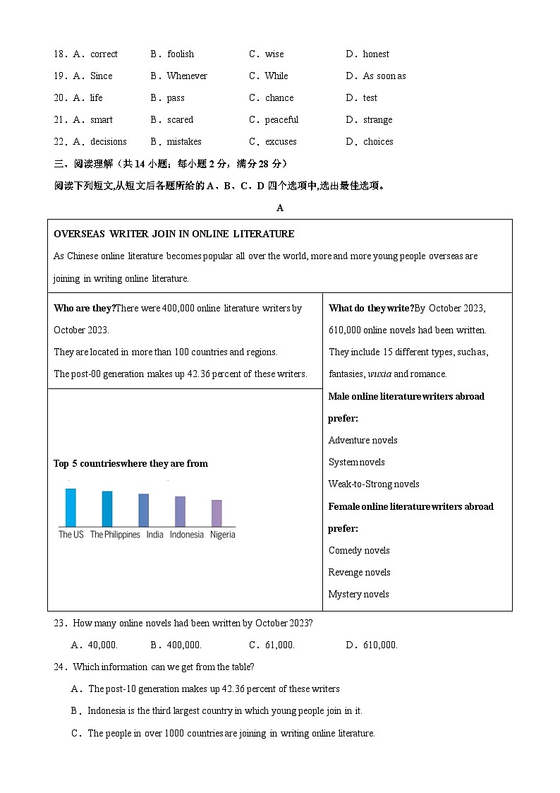 九年级英语下学期开学考试（常州卷）-备战2024年中考英语常考语法点+题型练习(中考真题+名校最新真题)(江苏专用)03