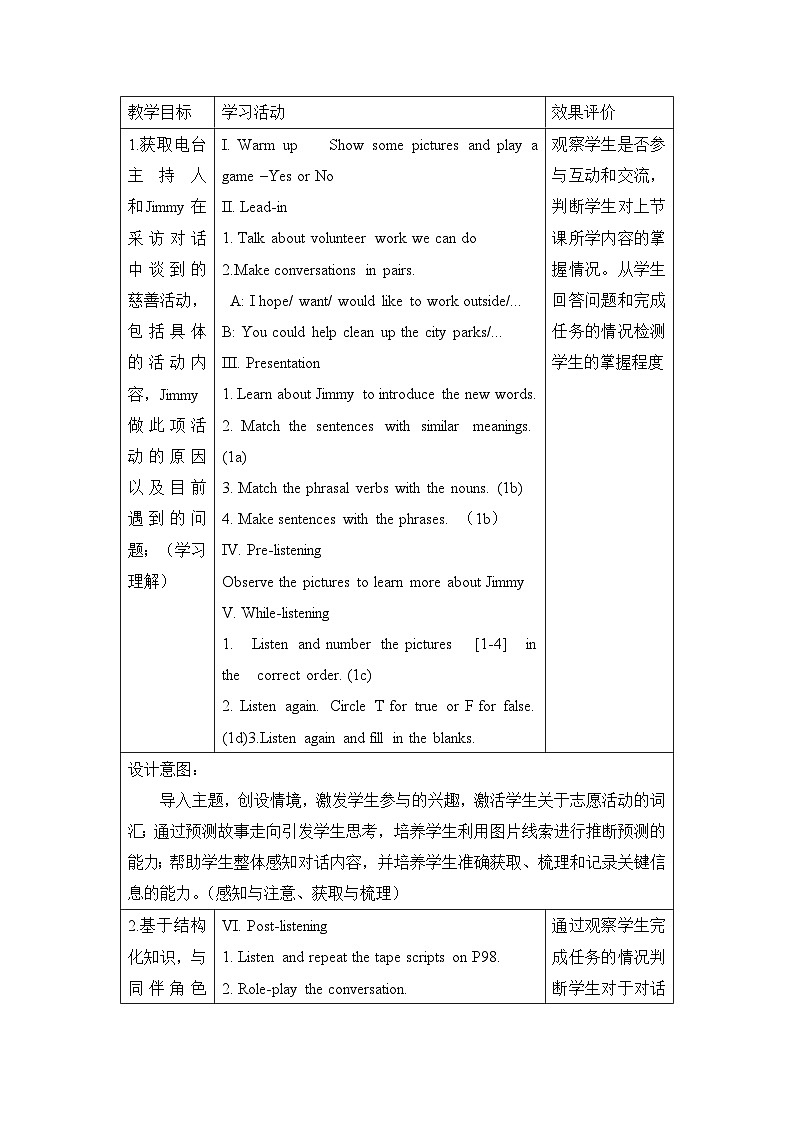 Unit 2Section B(1a-1e)教学设计 人教新目标八年级英语下册02