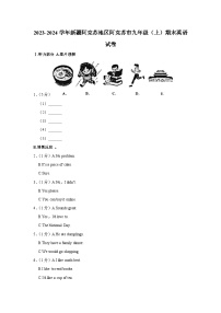 新疆阿克苏地区阿克苏市2023-2024学年九年级上学期期末英语试卷