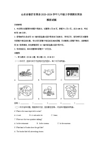 山东省临沂市费县2023-2024学年九年级上册期末英语模拟试题（附答案）