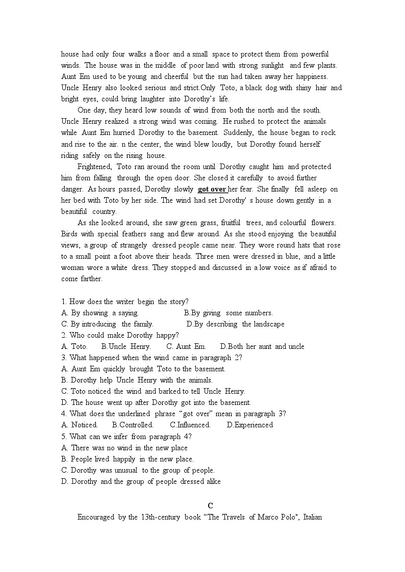 2024年广东省深圳33校联考九年级英语试卷03